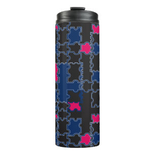 Garrafa Térmica Quebra-cabeça de abstrato elementos de elementos 