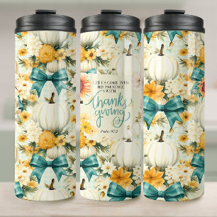 Garrafa Térmica Queda de Ação de Graças a Christian Themed Tumbler