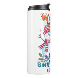 Garrafa Térmica Queijos de inverno e Flocos de neve