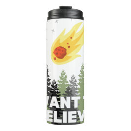 Garrafa Térmica Quero Acreditar no Asteroide Tumbler