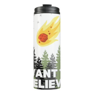 Garrafa Térmica Quero Acreditar no Asteroide Tumbler