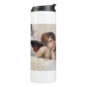 Garrafa Térmica Querubins, anjos alados pintura de Raffael