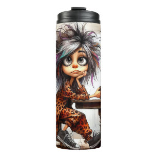 Garrafa Térmica Quirky Coffee Lady Segunda-feira Vibe Thermal Tumb