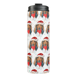 Garrafa Térmica Raça de cachorro Dachshund Natal