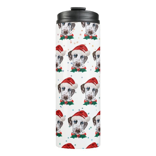 Garrafa Térmica Raça de Cão Dalmata Natal (Frente)