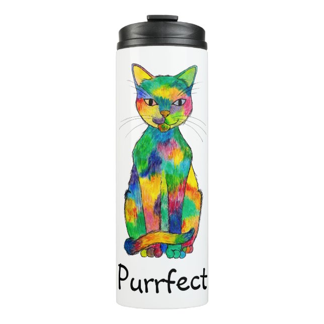 Garrafa Térmica Rainbow Cat Purfect Thermal Tumbler (Frente)