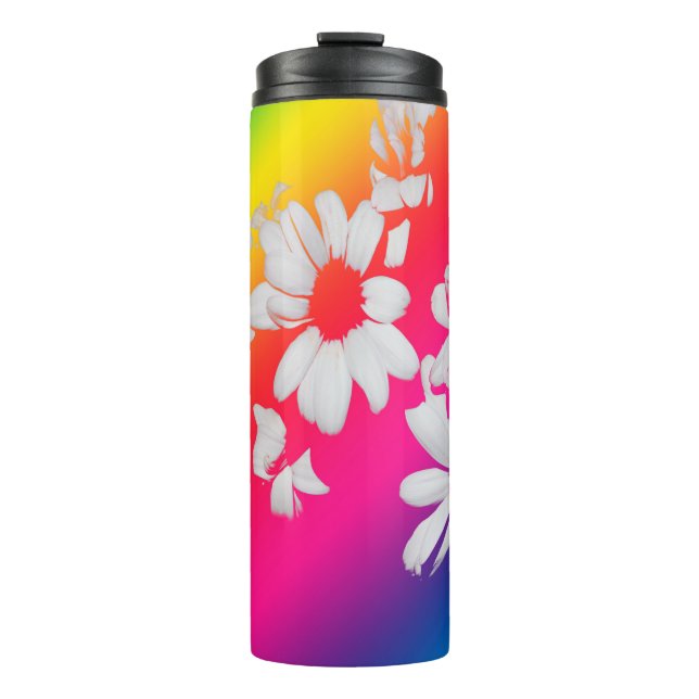 Garrafa Térmica Rainbow daisies (Frente)