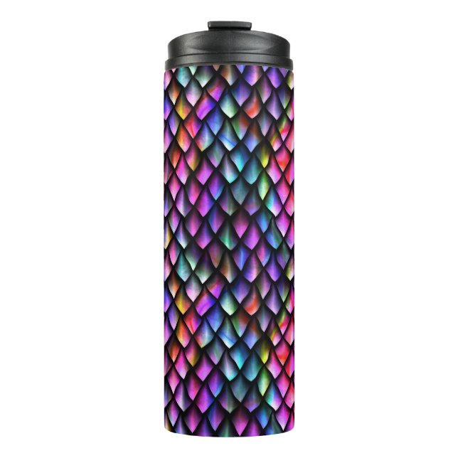 Garrafa Térmica Rainbow Dragon Escala Tumbler Térmico (Frente)