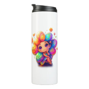 Garrafa Térmica Rainbow Fairy Thermal Tumbler - Garota Colorida Bo