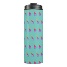 Garrafa Térmica Rainbow Giraffe Tumbler - Fundo do Aqua