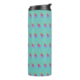Garrafa Térmica Rainbow Giraffe Tumbler - Fundo do Aqua