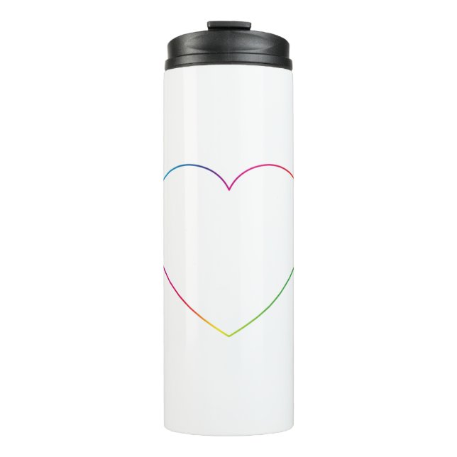 Garrafa Térmica Rainbow heart (Frente)