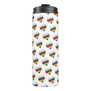 Garrafa Térmica Rainbow Heart Pattern Thermal Tumbler