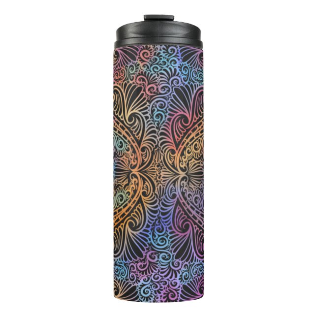 Garrafa Térmica Rainbow Kaleidoscope Mandala (Frente)