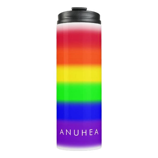 GARRAFA TÉRMICA RAINBOW LGBT EM CORES NEON (Frente)
