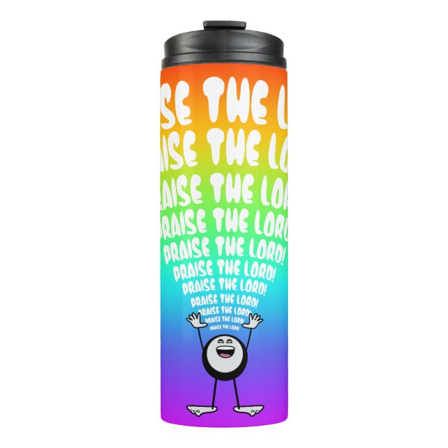 Garrafa Térmica Rainbow Louva o Senhor Emoji (Frente)