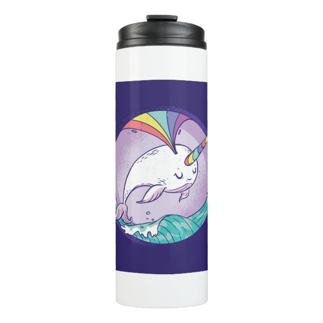 Garrafa Térmica Rainbow Narwhal (Frente)