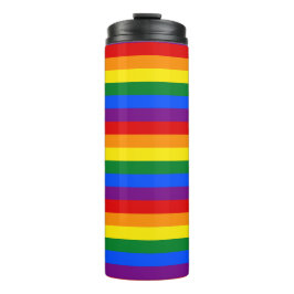 Garrafa Térmica Rainbow Stripes Orgulho gay Design Tumbler térmico