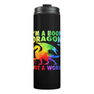 Garrafa Térmica Rainbows Eu sou um Dragão de Livro Não Um Verme LG