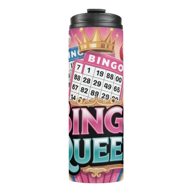 Garrafa Térmica Rainha de Bingo Fofa (Frente)