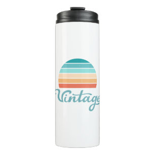 Garrafa Térmica Raio de Sol Retroativo+Script de Vintagem Distante