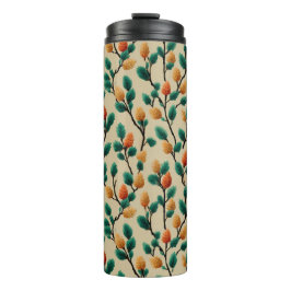 Garrafa Térmica Ramificações coloridas do Pinecone de inverno