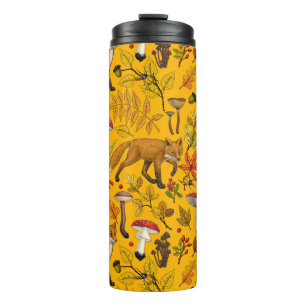 Garrafa Térmica Raposas de outono em laranja