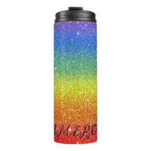 Garrafa Térmica Rascunho Glitter com Nome Personalizado