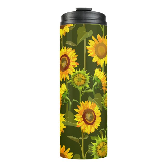 Garrafa Térmica Rastreio de verão de Sunflores (Frente)