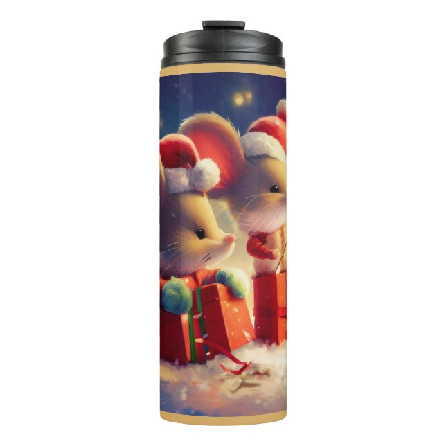 Garrafa Térmica Rato de Natal 3 (Frente)