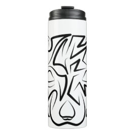 Garrafa Térmica Rato Tribal Negro e Branco