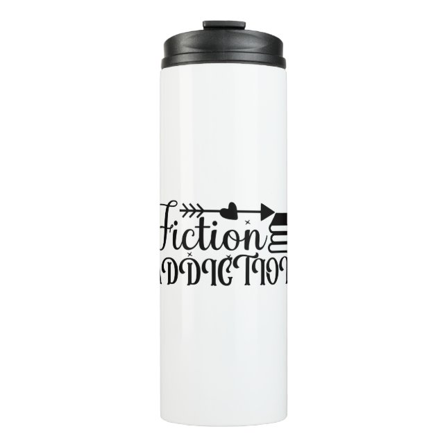 Garrafa Térmica Reading Art Fiction Addiction (Frente)
