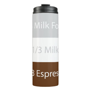 Garrafa Térmica Receber café cappuccino  Design de texto