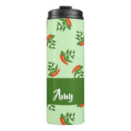 Garrafa Térmica Red and green chili peppers pattern