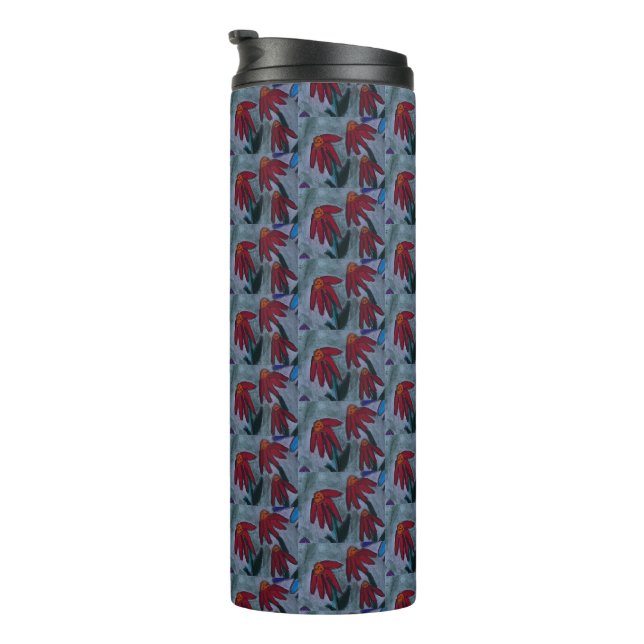 Garrafa Térmica Red Daisies (Rotação à direita)