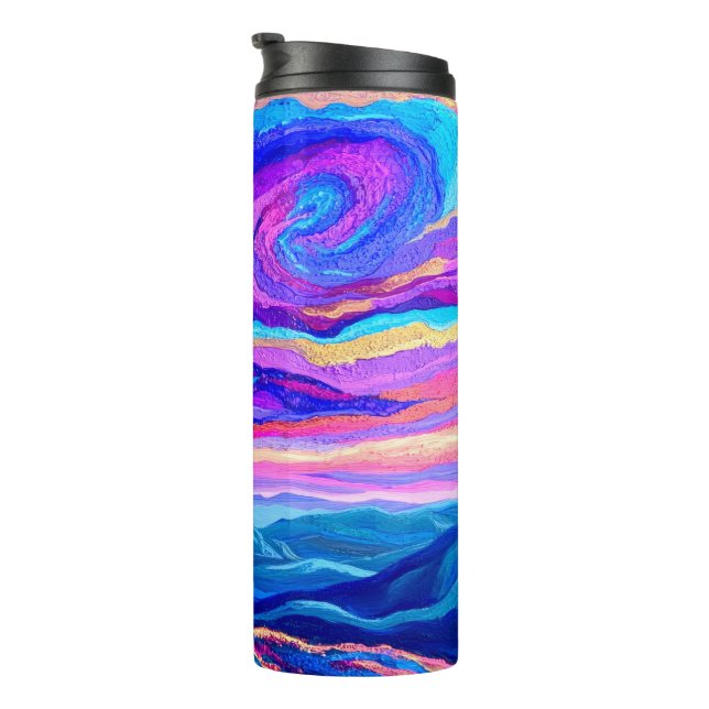Garrafa Térmica Redemoinho Roxo (Rotação à direita)