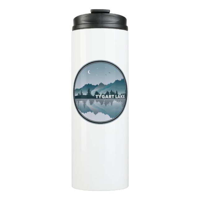 Garrafa Térmica Reflexão do Lago Tygart West Virginia (Frente)