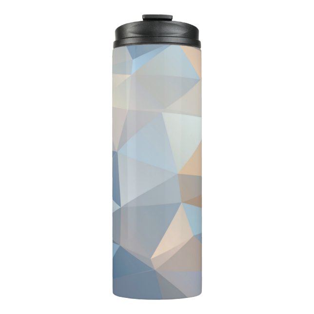 Garrafa Térmica Refrigere o teste padrão abstrato do triângulo (Frente)