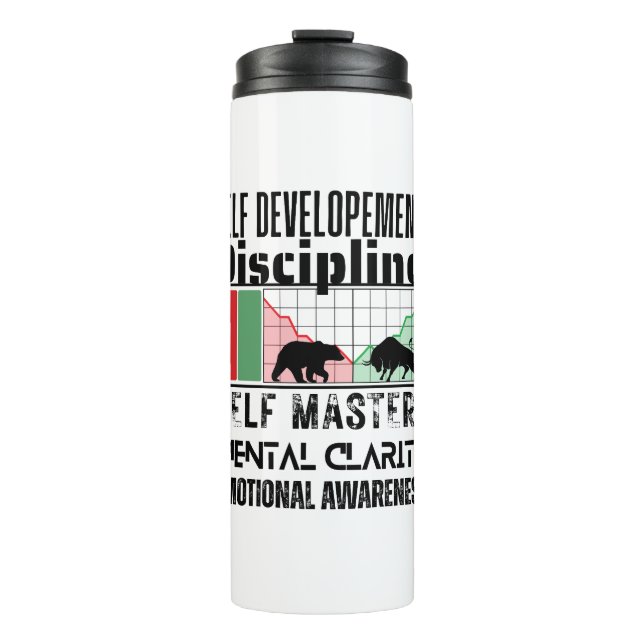 Garrafa Térmica Reminder and motivation | Forex mindset | Marble (Frente)