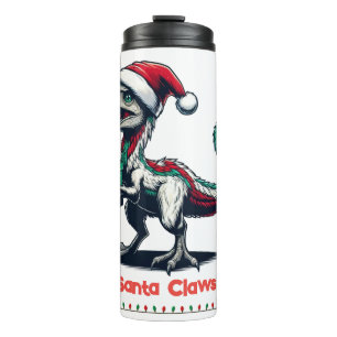 Garrafa Térmica réptil de Natal com chapéu de Papai Noel
