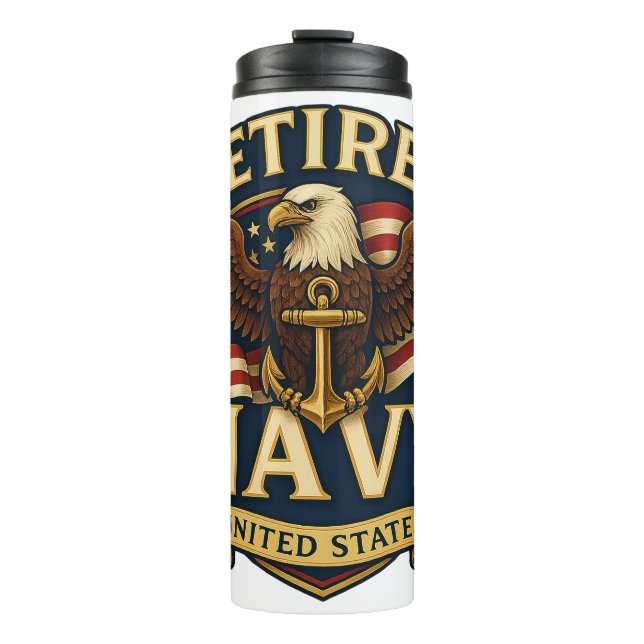 Garrafa Térmica Retired Navy Eagle (Frente)