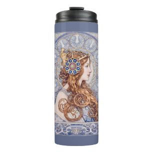 Garrafa Térmica Retrato da Rainha Art Nouveau