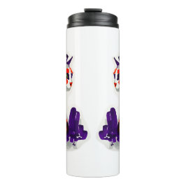 Garrafa Térmica Retrato Gato - Arte Gráfica Negrito Laranja e Viol