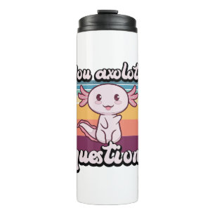 Garrafa Térmica Retro 90s Axolotl Divertido Você Perguntas Axolotl