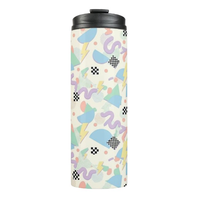 Garrafa Térmica Retro 90s Memphis Aesthetic Pattern Latte Mug (Frente)
