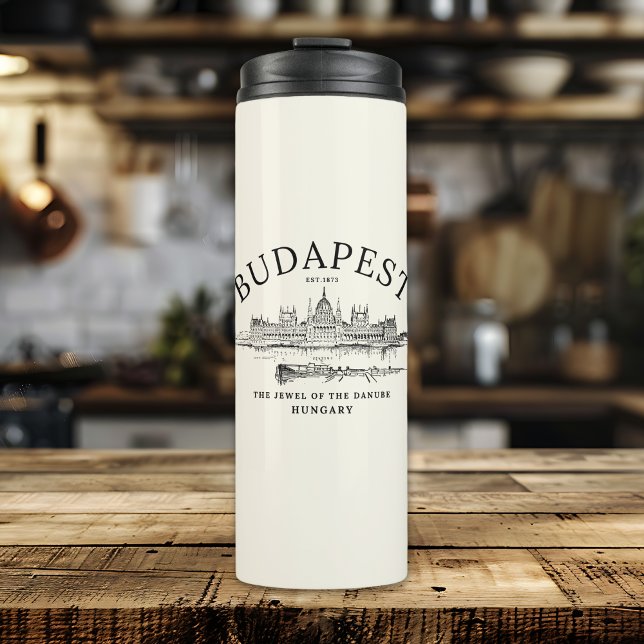 Garrafa Térmica "Retro Budapest: Eternal Beauty of Hungary’s Heart (Criador carregado)