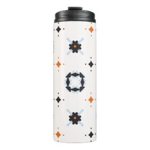 Garrafa Térmica Retro Daisy Floral Vintage Patterage Desenhado à M