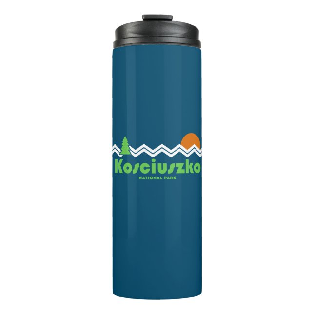 Garrafa Térmica Retro do Parque Nacional de Kosciuszko (Frente)