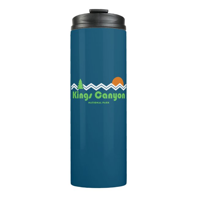 Garrafa Térmica Retro do Parque Nacional do Kings Canyon (Frente)