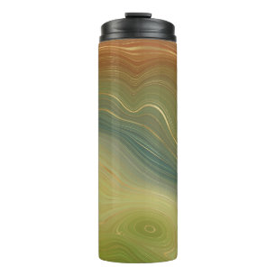 Garrafa Térmica Retro Earthy Strata   Agato Tonelado Neutro Vintag